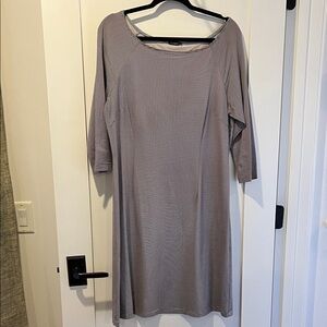 Elegant Gray Midi Dress